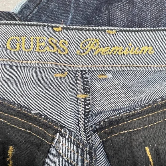 Guess Premium Women's Bootcut Embellished Denim Jeans Size 27 Low Rise - Picture 13 of 16